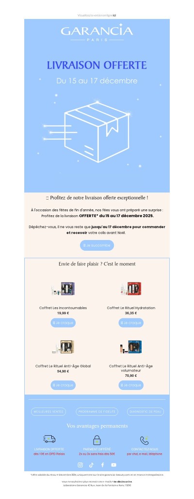 🎄Profiter de la livraison OFFERTE