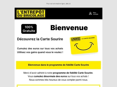 Bienvenue dans le programme Carte Sourire !