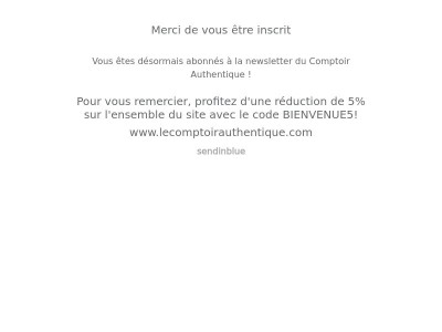 Votre inscription est validée et un bon de réduction de 5% vous attend ...