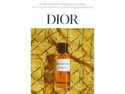 Dior Paradise se pare d’un écrin couture estival