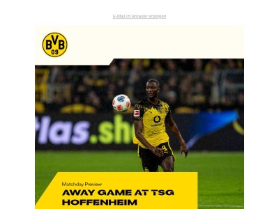 ⬛️ 🟨 Away game at TSG Hoffenheim ⬛️ 🟨