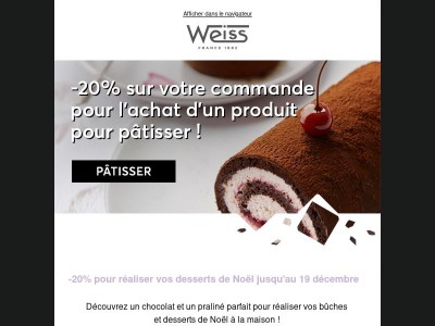 -20% pour réaliser vos recettes de Noël 👨‍🍳