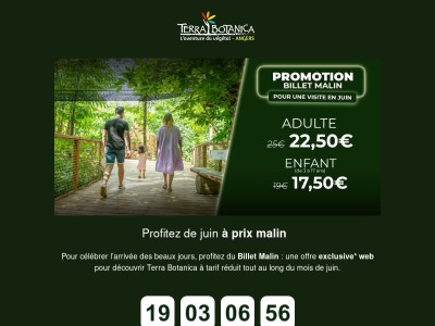 Votre visite en juin à petit prix !