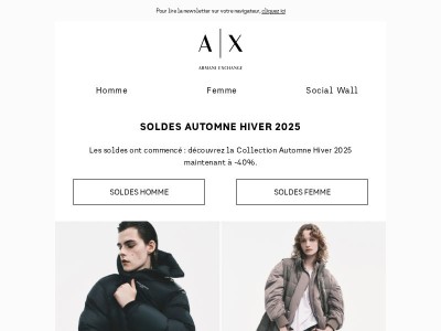Les soldes commencent : -40% sur la collection Automne Hiver 2025