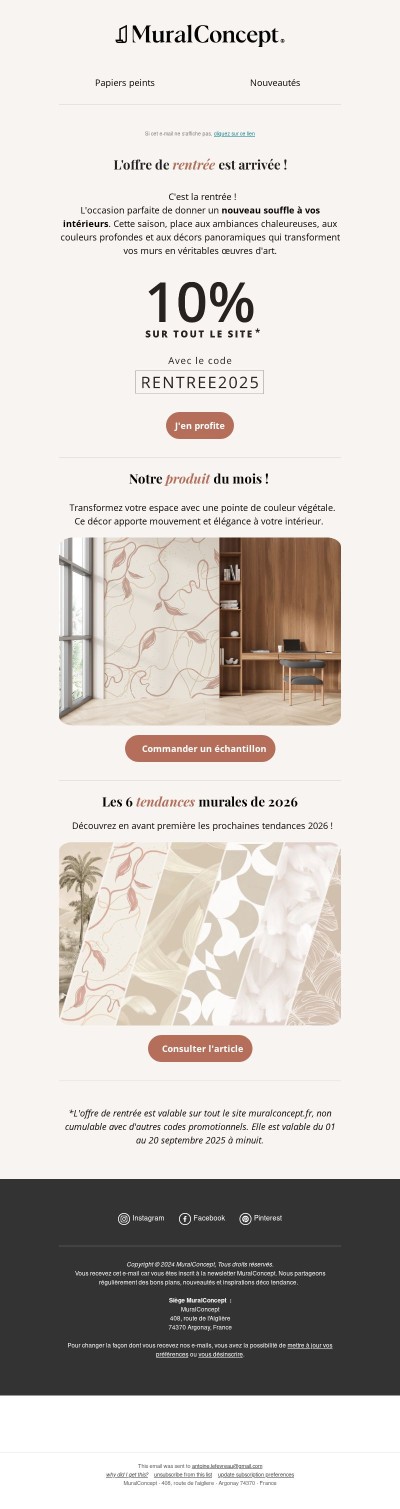 🎁 Offre de rentrée : 10 % sur toute la gamme panoramique