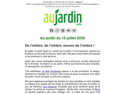 Au jardin du 18 juillet 2026