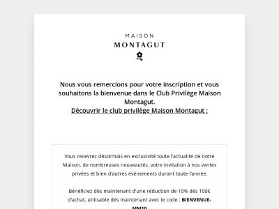 Club privilège : votre bon de réduction newsletter