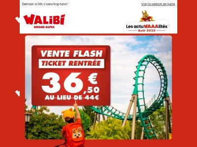 ⏳ Dernières heures pour votre ticket à 36,50€