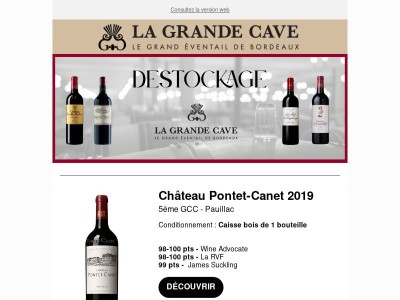 Opération déstockage - Grands crus à prix exceptionnel ! 🍇