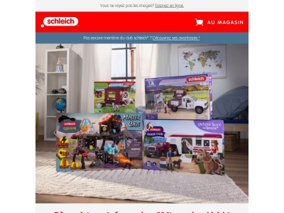 C’est parti : -25 % sur presque tous les produits, en exclusivité pour les membres du schleich® rewards club*