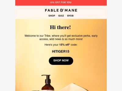 Welcome to the tribe! Here's 15% off 🐅