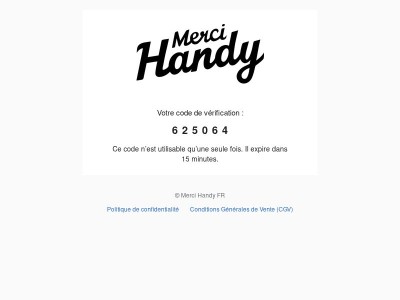 Votre code est : 625064