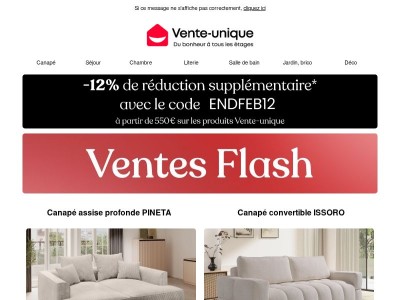 {{ lastname }}, découvrez les ventes flash de la semaine