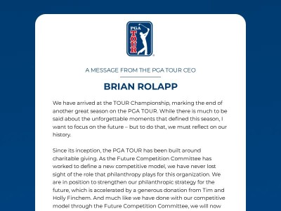 A Message from Brian Rolapp