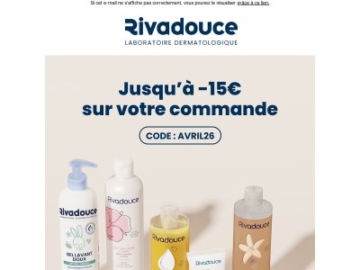 Jusqu'à 15€ offerts sur votre commande ✨