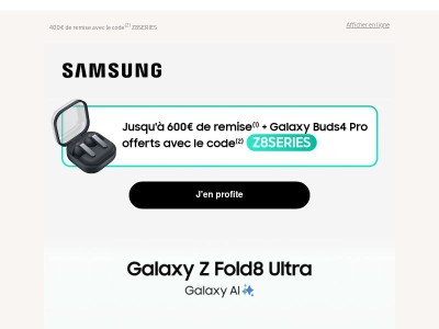 Votre nouveau Z Fold8 avec Buds4 Pro offerts