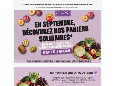 En septembre, votre panier soutient la recherche 💜