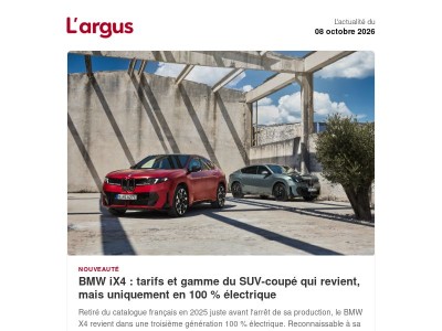 Nouveau BMW iX4, essai rétro Audi R8 V10, occasion fiabilité Renault Captur I, les 100 villes où il y a le plus de vols de pièces auto