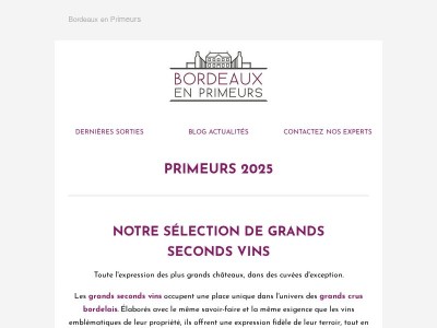 Primeurs 2025 : Notre sélection de grands seconds vins de Bordeaux !