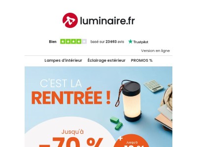Dernière chance de profiter des offres de rentrée ⭐