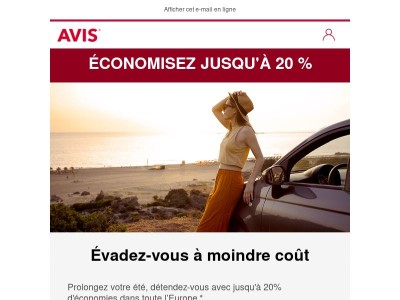 Jusqu’à -20 % dans toute l’Europe dès maintenant