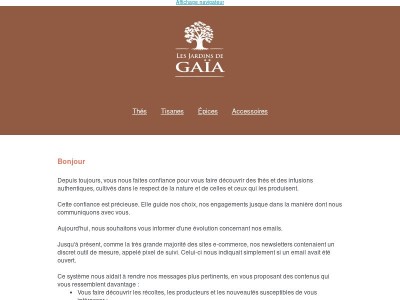 Information concernant nos communications