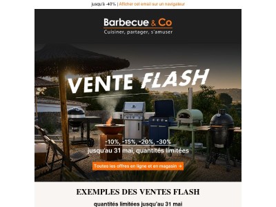 Vente Flash jusqu'au 31 mai seulement