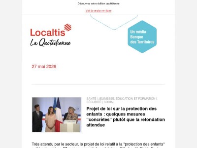 Actualités Localtis du jeudi 28 mai 2026