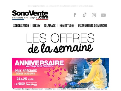 Les offres de la semaine 🔥