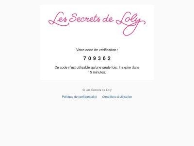 Votre code est : 709362