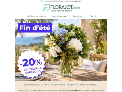 Les dernières fleurs de l’été à -20% 🌻