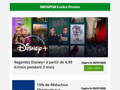 Disney+ : 4,99€/mois pendant 3 mois