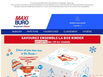 Vous l'aviez manqué ? La box Kinder est offerte cette semaine