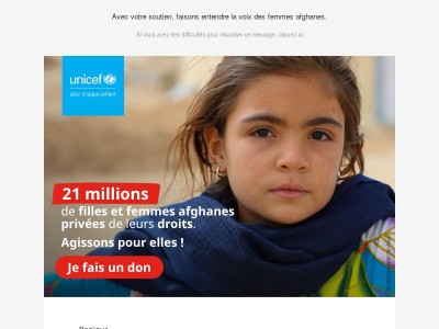 Afghanistan, agissons pour les droits des femmes et des filles