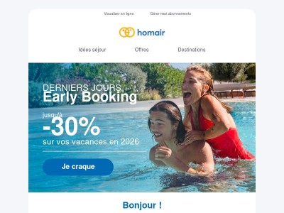 ☀️ Derniers jours ! Jusqu'à -30% sur vos vacances en camping