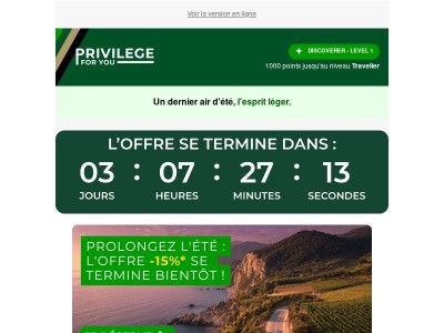 Dernière chance : l'été indien à -15% ⏰