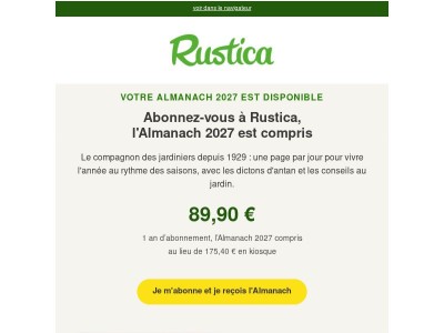 Comme chaque année, votre Almanach vous attend