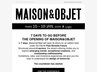 7 days to go until the opening