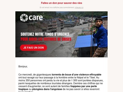 🔴 Crues au Népal et au Tibet : agissons face aux urgences !