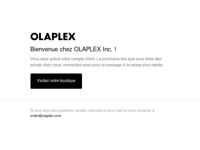 Confirmation du compte client