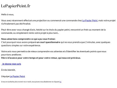 Votre avis nous est précieux