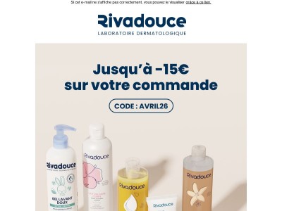 Jusqu’à -15€ sur votre commande !