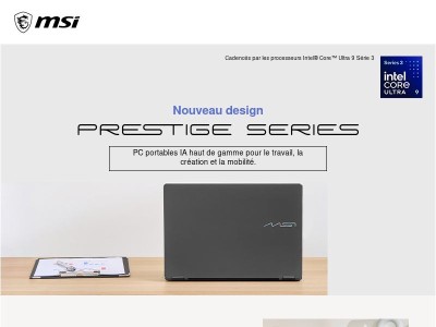 PC portables MSI Prestige repensés : nouveau design et fonctionnalités améliorées