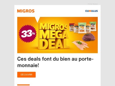 {{ fullname }}, avez-vous fait de bonnes affaires grâce au Migros Mega Deal?