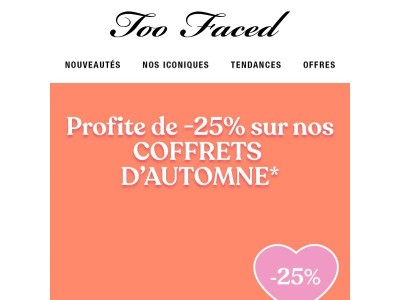 Profite de 25% de réduction sur nos coffrets exclusifs pour l’automne 💋