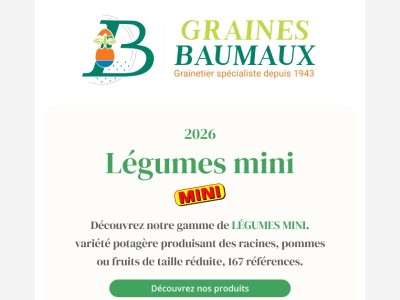 ✨ 167 variétés potagères de taille réduite à votre disposition.