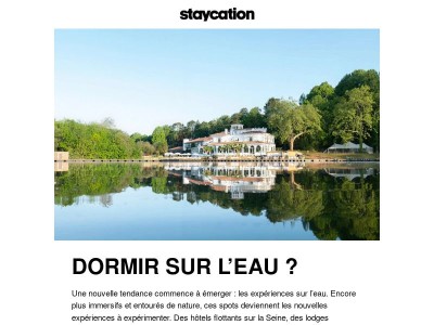 💙 Dormir sur l’eau ?