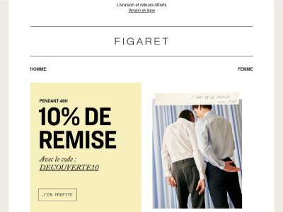 Profitez de 10% de remise sur votre première commande