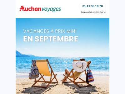 ☀️🤩 Septembre : vacances à prix mini !