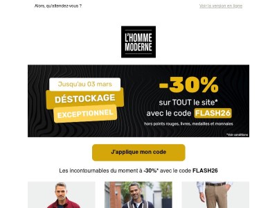Toujours -30% sur tout le site